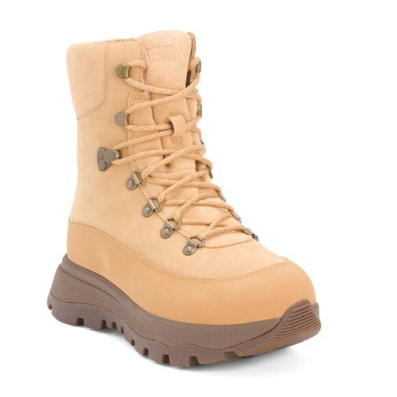 FITFLOP Tan Suede Neo D Hyker Waterproof Outdoor Boots - Picture 1 of 2